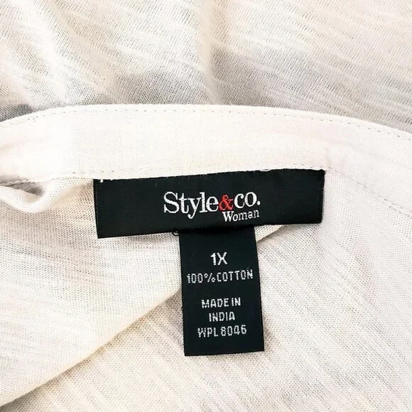 ** Style&co. Top with Applique - Picture 9 of 9